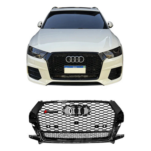 Grade Frontal Quattro Audi Q3 Rsq3 2016 2017 2018 2019 Colmeia Brilhante Black Piano