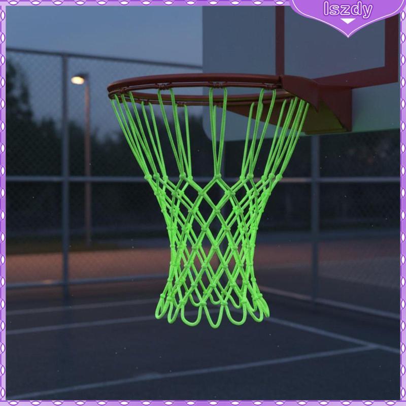 [Lszdy] Rede Esportiva Brilhante De Nylon , Portátil , Luminosa , Malha , Acessório De Basquete Para Prática Noturna E J