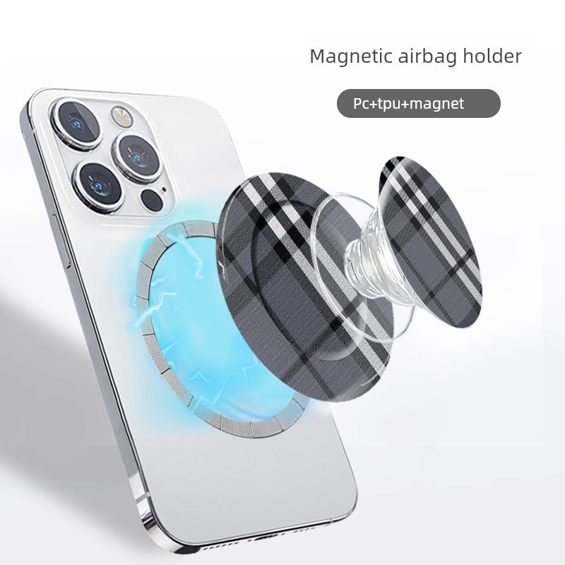 griptok magsafe magsafe popsocket Cinza escocês Msgsafe suporte de airbag magnético retrátil dobrável fosco airbag Deskt