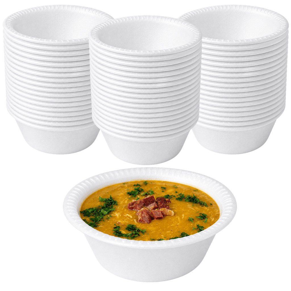 60 Potes de Isopor 300ml Cumbuca Sopas Caldos Açaí Térmico