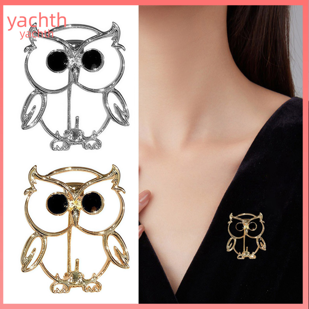 Hollow Owl Jewelry Oxidation Resistant Brooch Pin for Women Men Durable High-quality Alloy Anti-lost Safety Cute Design