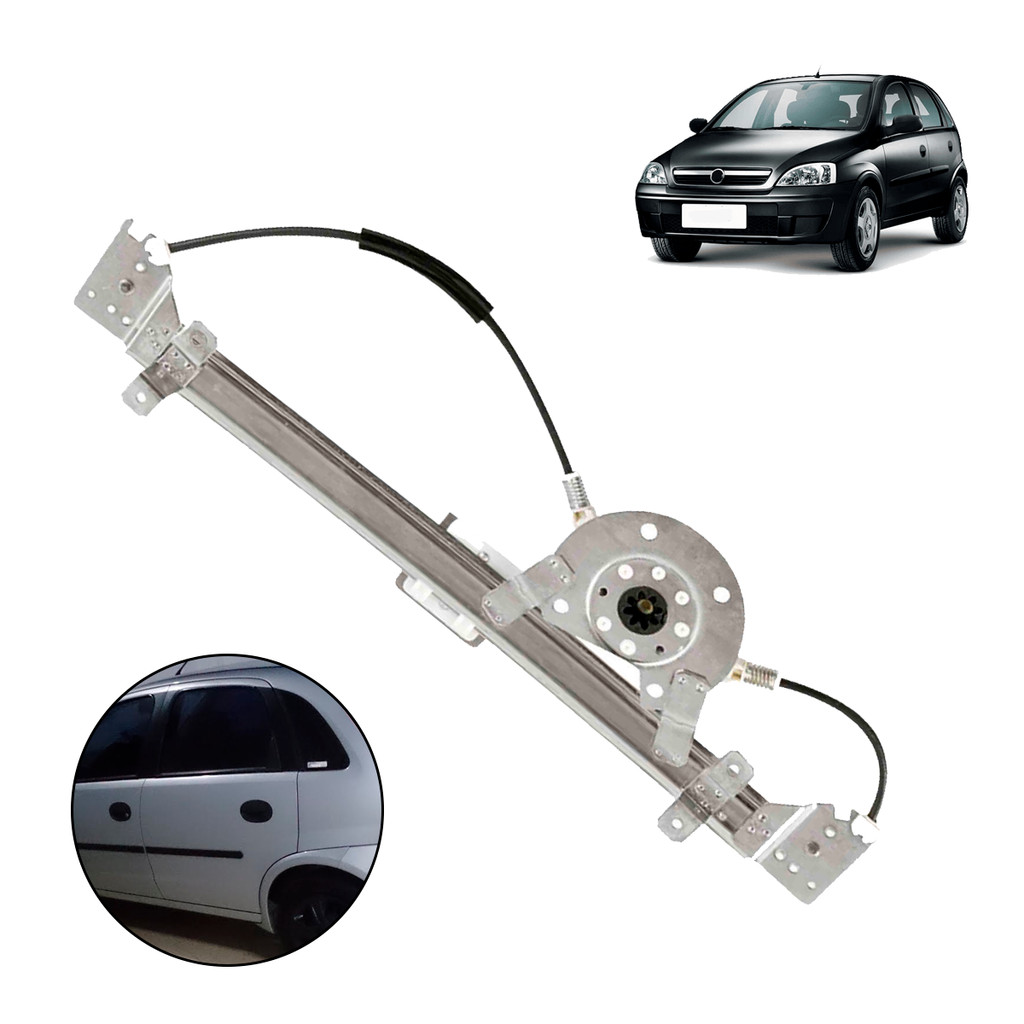 Maquina Vidro Eletrica Traseira Esquerda Corsa 4P 2002 2003 2004 2005 2006 2007 2008 2009 2010 2011 2012
