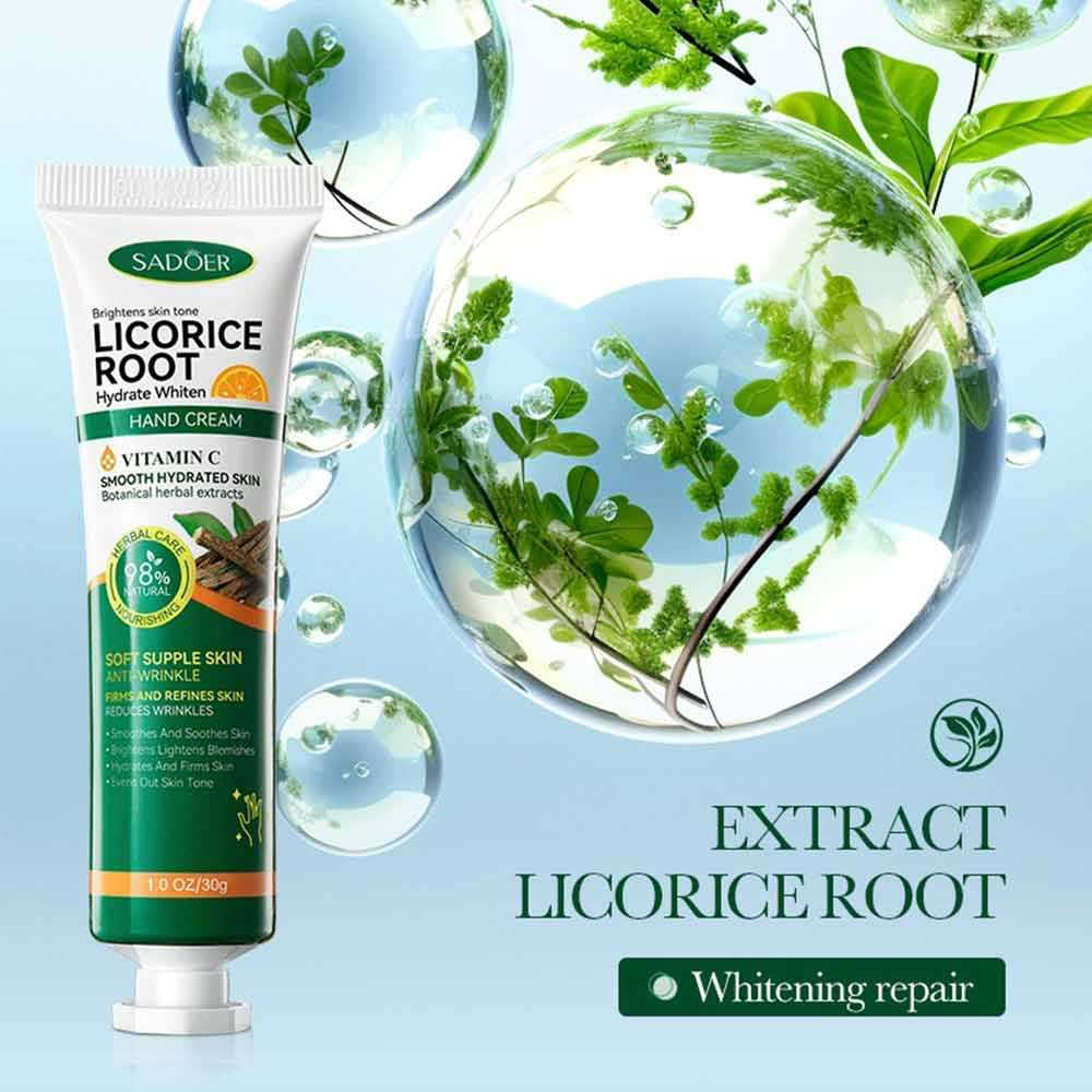 LICORICE ROOT Creme De Mãos De KNUCKLE De Branqueamento Rápido , Hidratante