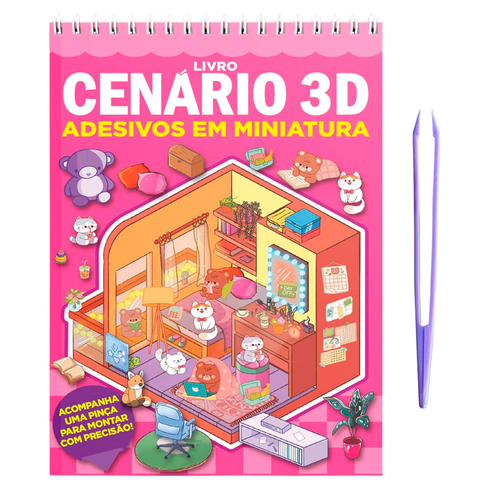 Livro Cenário 3D | Monte Cenários com Adesivos em Miniatura 1