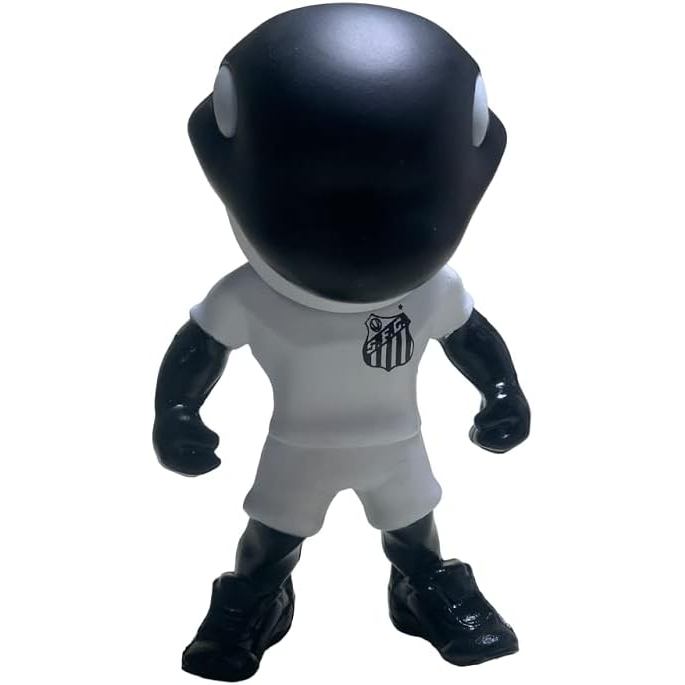 Boneco Mascote Baleinha do Santos Santos FC Oficial em Vinil Articulado 12cm Colecionavel com Caixa Exclusiva