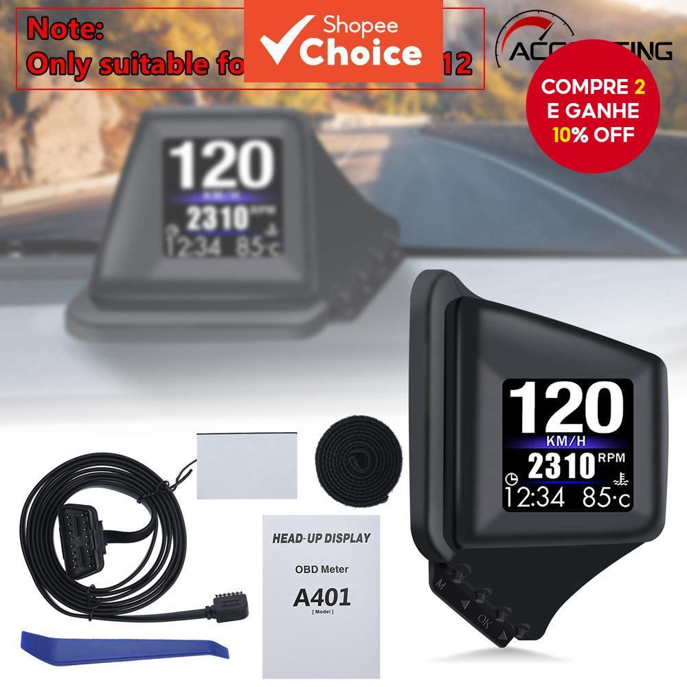 Novo A401 Multi-Função HUD OBD + GPS Carro Display LCD Velocidade Temperatura Da Água Tensão Consumo De Combustível