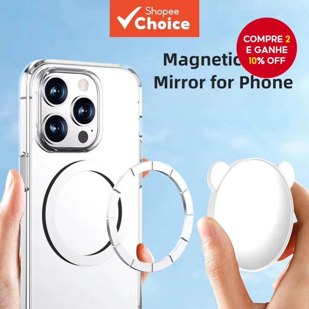 Espelho Magnético Universal Para Selfie HY Telefone-Com Câmera Traseira Compatível iPhone 15/14/13/12 E Smartphones Andr em Oferta na Shopee