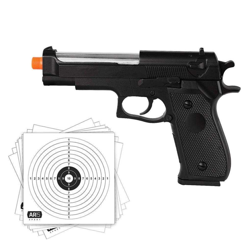 Airsoft Pistola M22 Spring 6mm Alta Potência 180 FPS em Oferta na Shopee