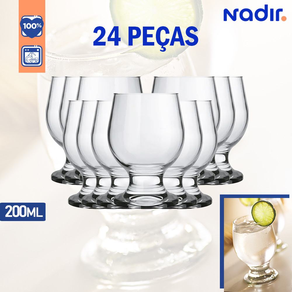 24 Taças Paulista Vinho Tinto 200ml Nadir F