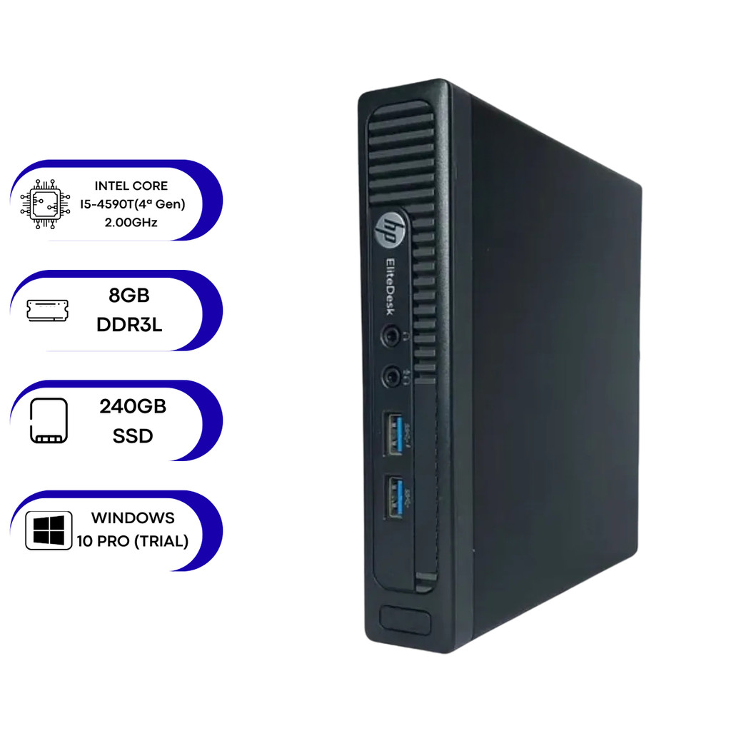 Mini Desk HP EliteDesk 600 G1 i5-4590T 2.00GHz 8gb/240gb