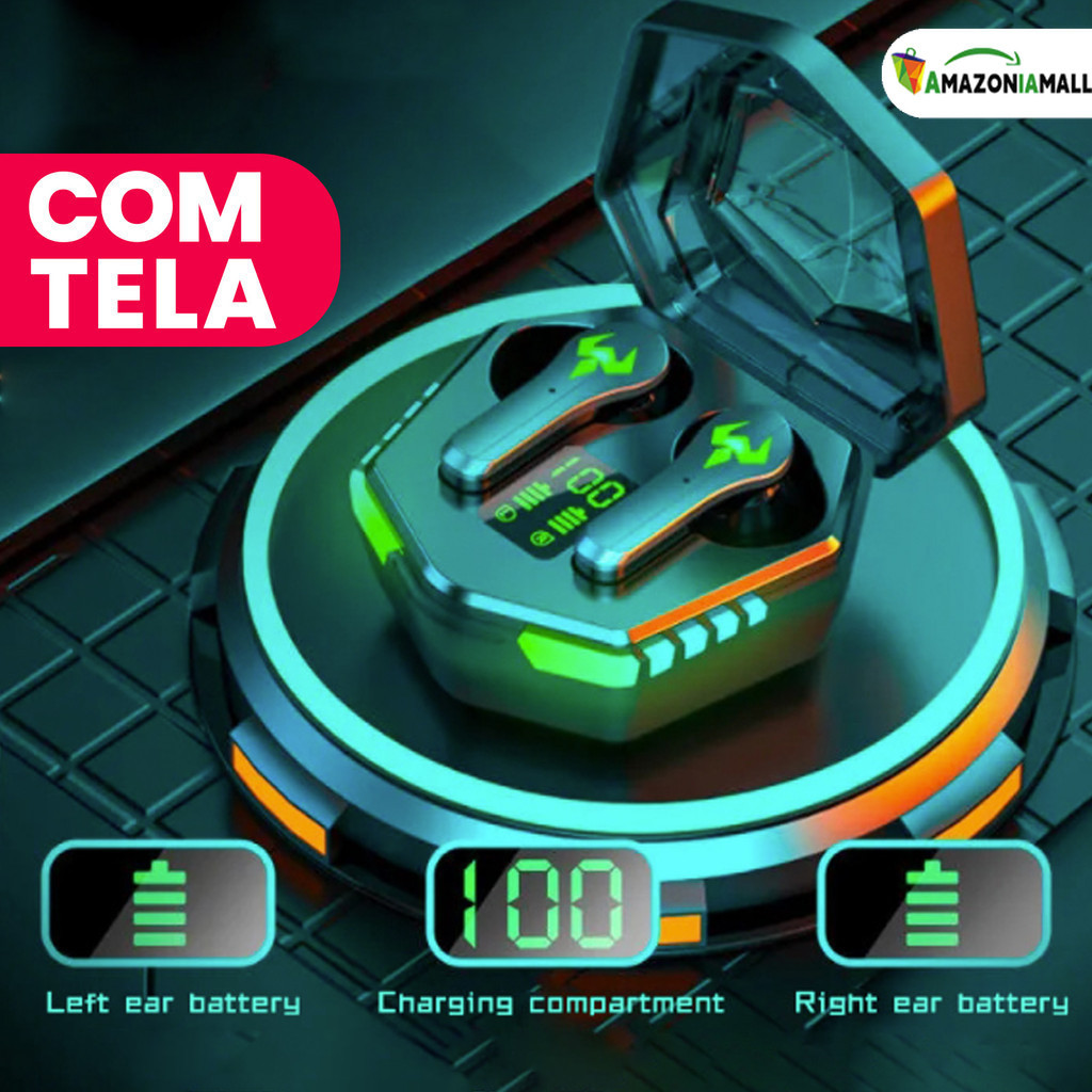 Fone de ouvido para jogos N35 W11 TWS sem fio Bluetooth telefone 5.2 modo duplo comutável 8D estéreo fones de ouvido par