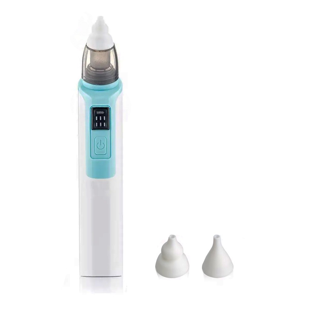 Aspirador Nasal Elétrico Bebê Azul Infantil Digital Limpeza