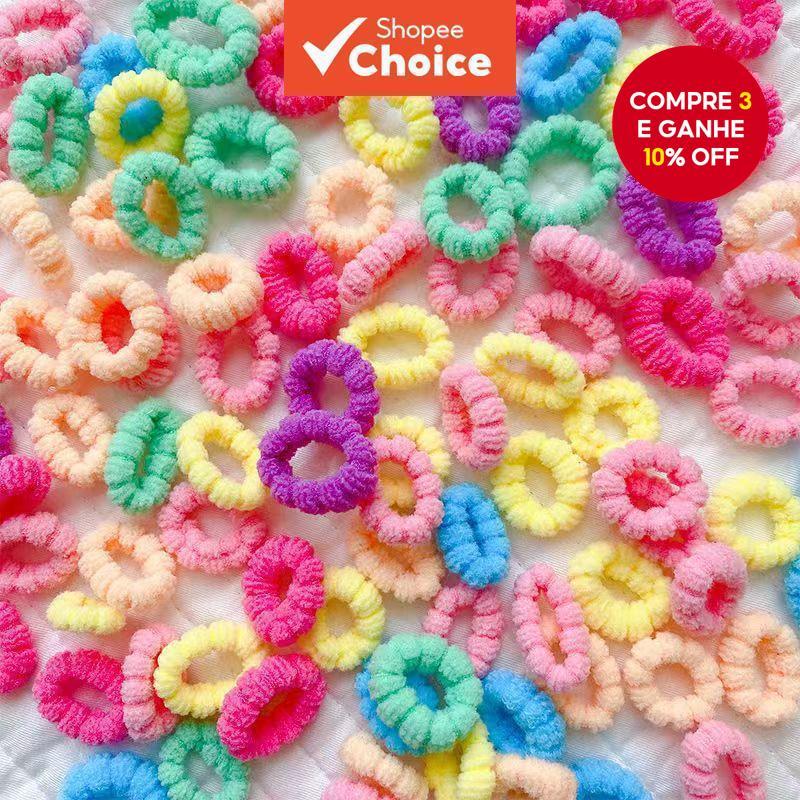 100 Peças Laços De Cabelo De Bebê Toalha Faixas Elásticas Para Crianças Estiramento Suave Acessórios