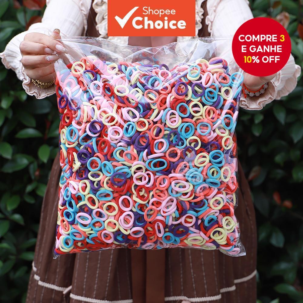 100/300 Pçs Faixas De Cabelo Elásticas Meninas Acessórios Para O Mini Colorido Náilon Bandana Crianças Rabo De Cavalo Ti