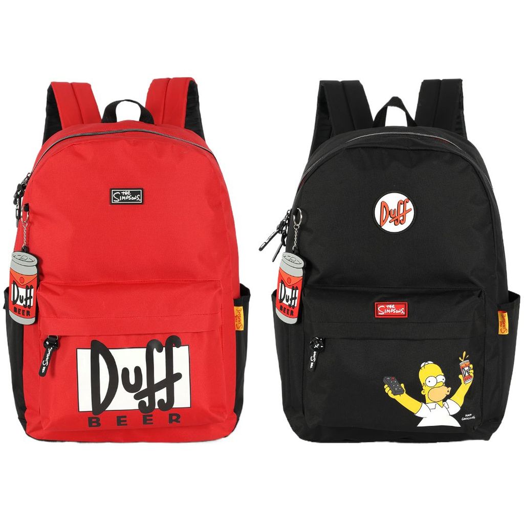 Mochila De Costas Simpsons Duffy Beer Escolar Juvenil Homer Volta As Aulas Resistente Espaçosa Aulas