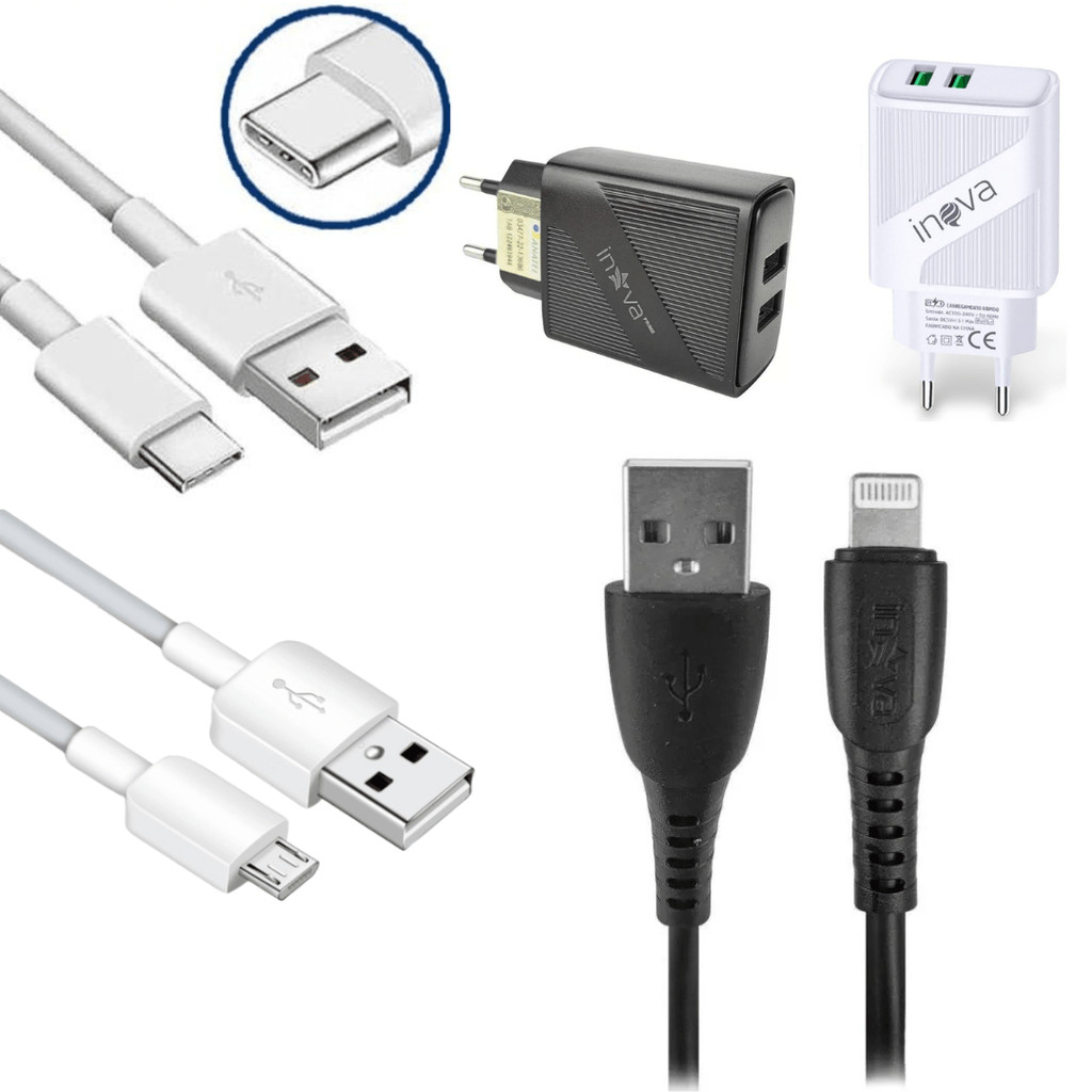 Fonte carregador turbo 4.8a 2 usb original iphone v8 tipo-c