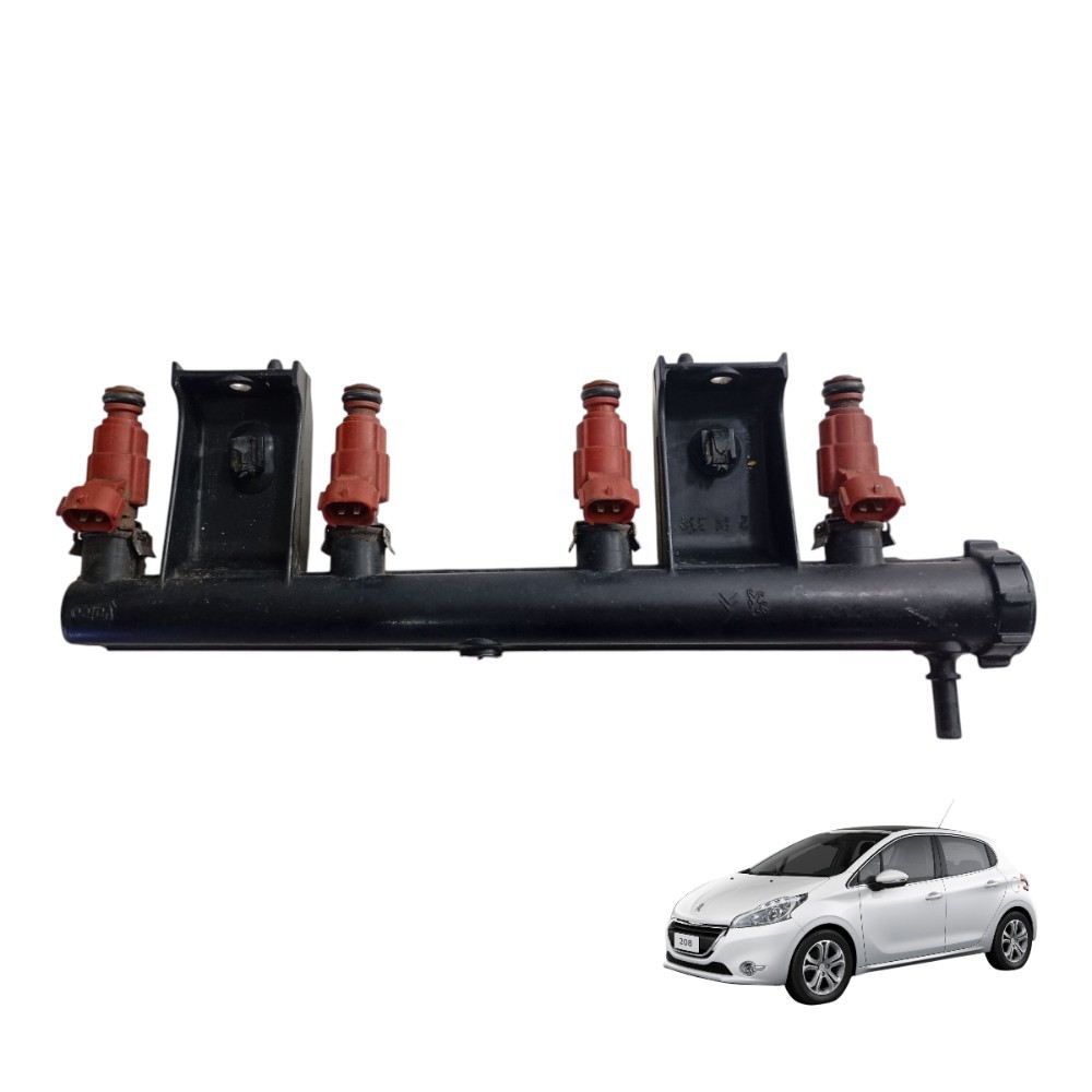 Flauta Combustível Injeção Bico Injetor Peugeot 208 1.5 2015