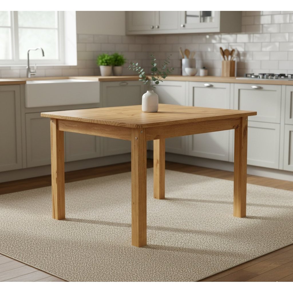Mesa de Jantar Retangular 4 Lugares 120cm 100% Madeira Maciça Napoli Espresso Móveis Marrom/Nogueira 120