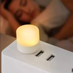 Lâmpada LED USB Portátil Luz Quente Mini Abajur para Notebook e Leitura