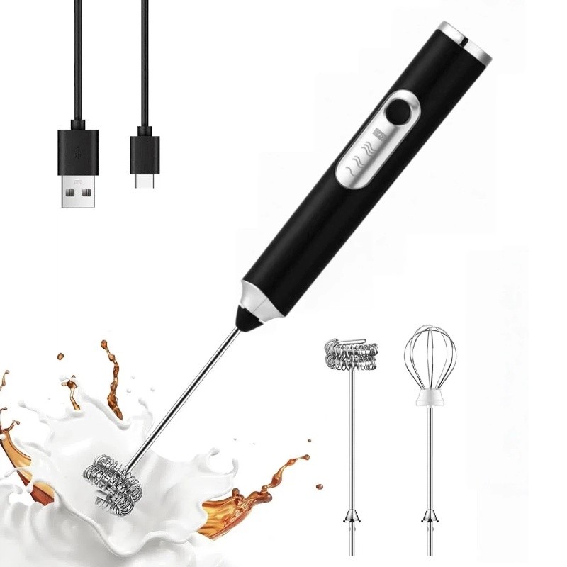 Batedor Elétrico Portátil Sem Fio, para Ovos, Café e Leite, Ideal para Confeitaria e Espumar Leite