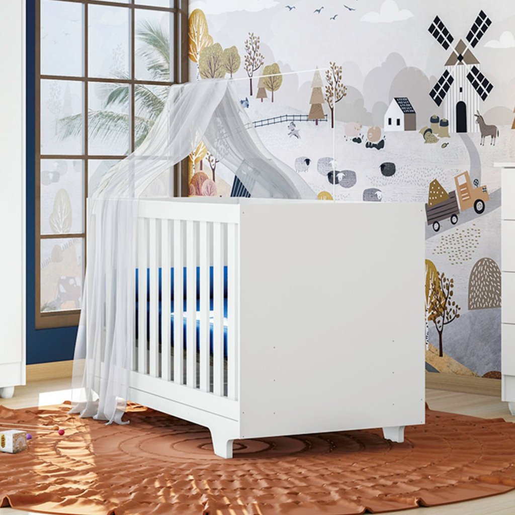 Berço Mini Cama 100% MDF Life Branco