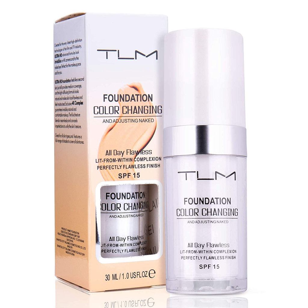 Base Líquida KOSIMI 30ml TLM que Muda de Cor, basta misturar, branca, altera o tom da pele.