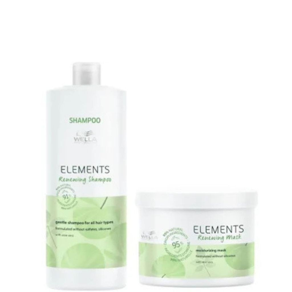 Wella Elements Shampoo 1L + Máscara 500ml