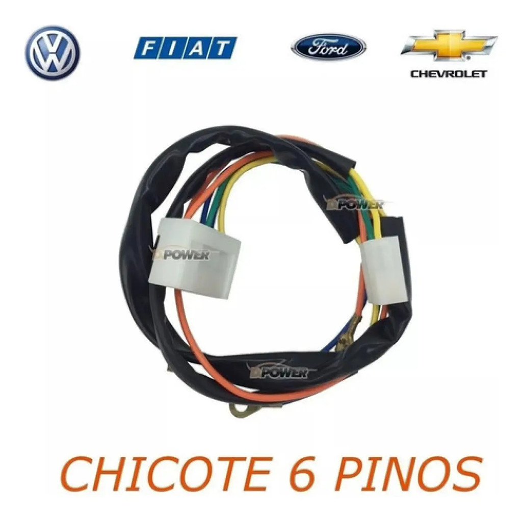 Chicote Ignição Eletronica Gm Opala Caravan Chevett 6 Pino