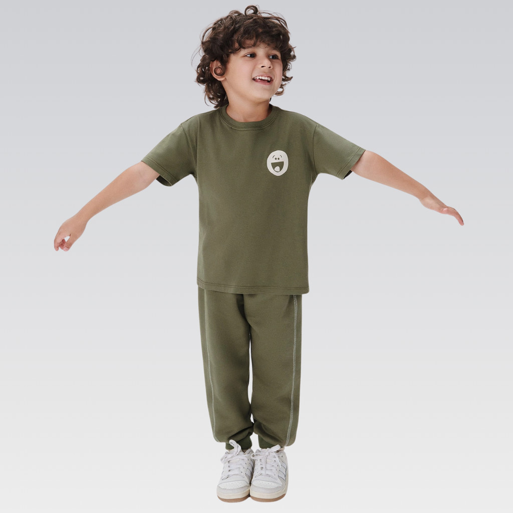 Conjunto Infantil Menino Hering Camiseta Calça Moletom Kids