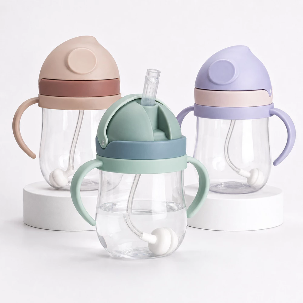 Copo Para Bebê Bico Silicone Antivazamento Copo de Transição 350ml