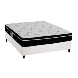 Cama Box Viúva: Colchão Molas Bonnel Ortobom Nanolastic Physical Spring + Base CRC Courano White(128x188) em Oferta na Shopee