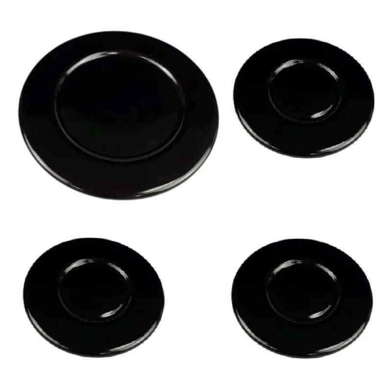 Kit 4 Espalhador tampinhas  Chamas Cooktop Fogatti Defendi – 1 Grande + 3 Médios Original
