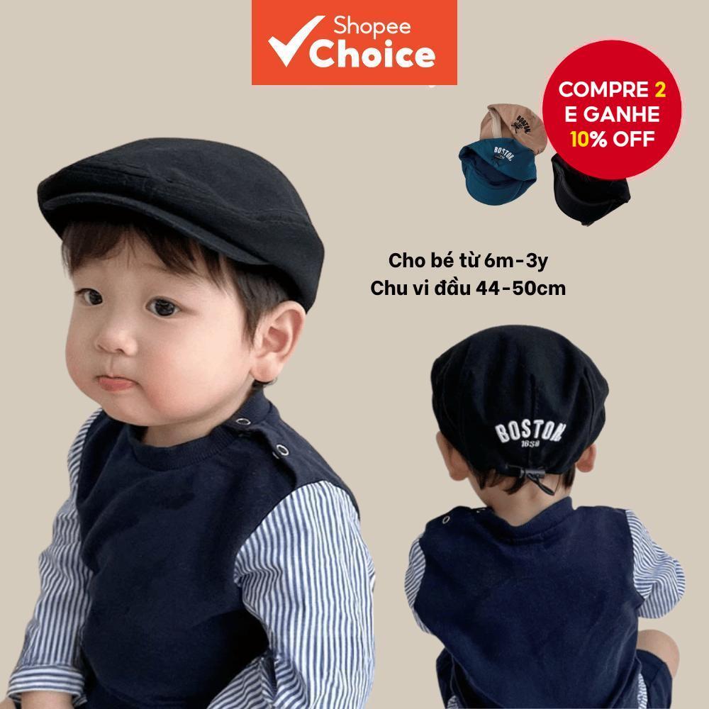 Boina Boston Baby E Chapéu De Beisebol De Algodão Macio Infantil Acessório De Moda Para Crianças De 1 A 3 Anos em Oferta na Shopee