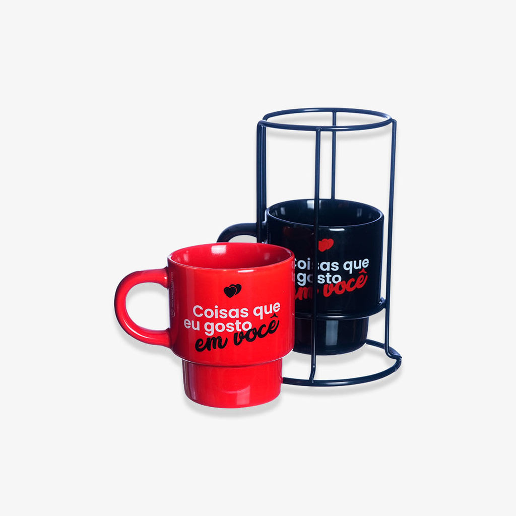 Kit Canecas Empilháveis Gosto em Você – Zonacriativa em Oferta na Shopee