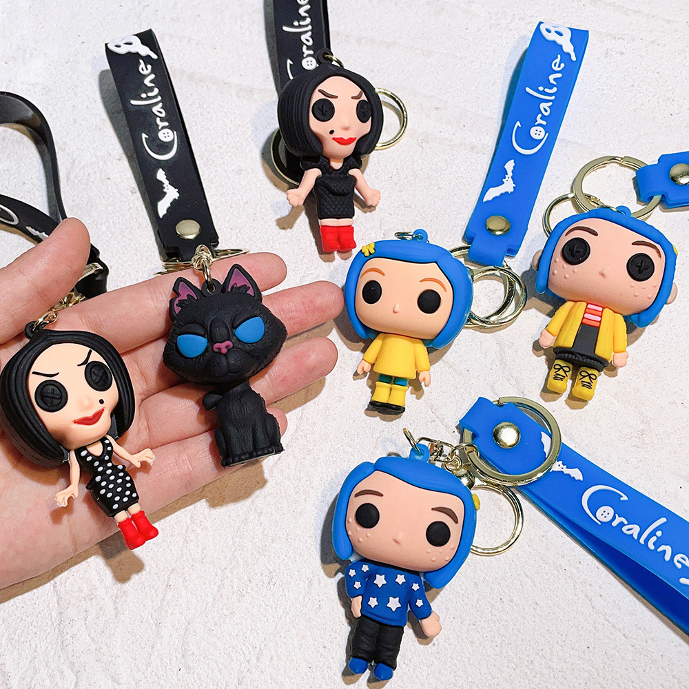 Novo Colar De Chaveiro Coraline , De Personagem De Desenho Animado Caroline , Pingente Criativo em Oferta na Shopee