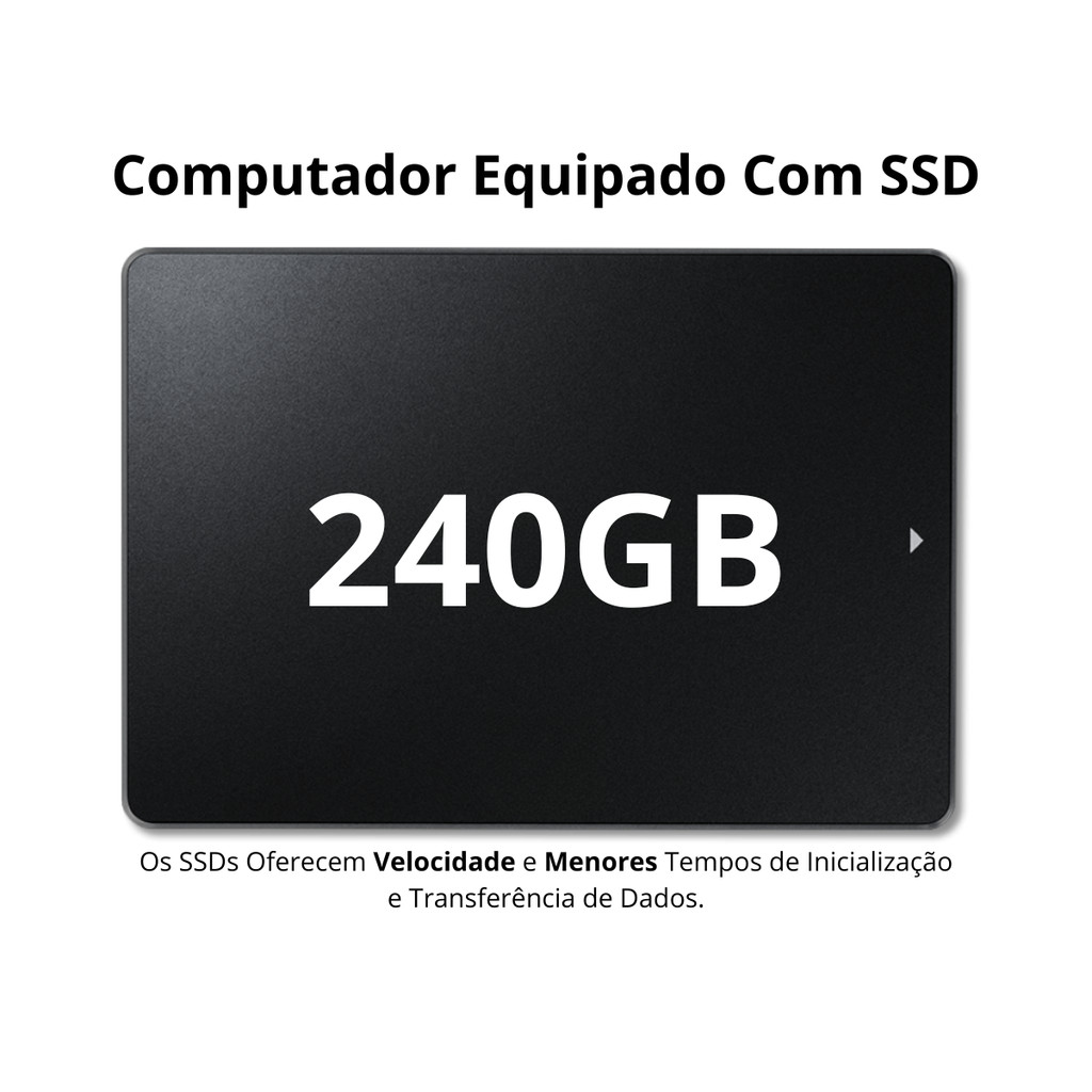 Computador CPU Intel Core i5 16GB DDR3 SSD 240GB Wifi Fonte 230w Bivolt Windows