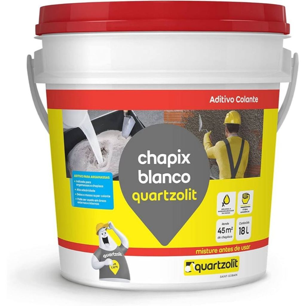 Aditivo Adesivo Chapix Balde 18L Quartzolit em Oferta na Shopee