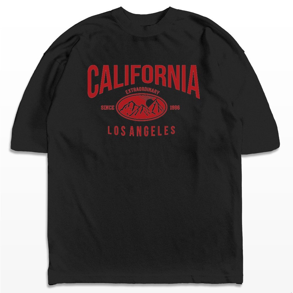 Camiseta Oversized California Los Angeles Streetwear Harajuku Aesthetic Camisa Unissex
