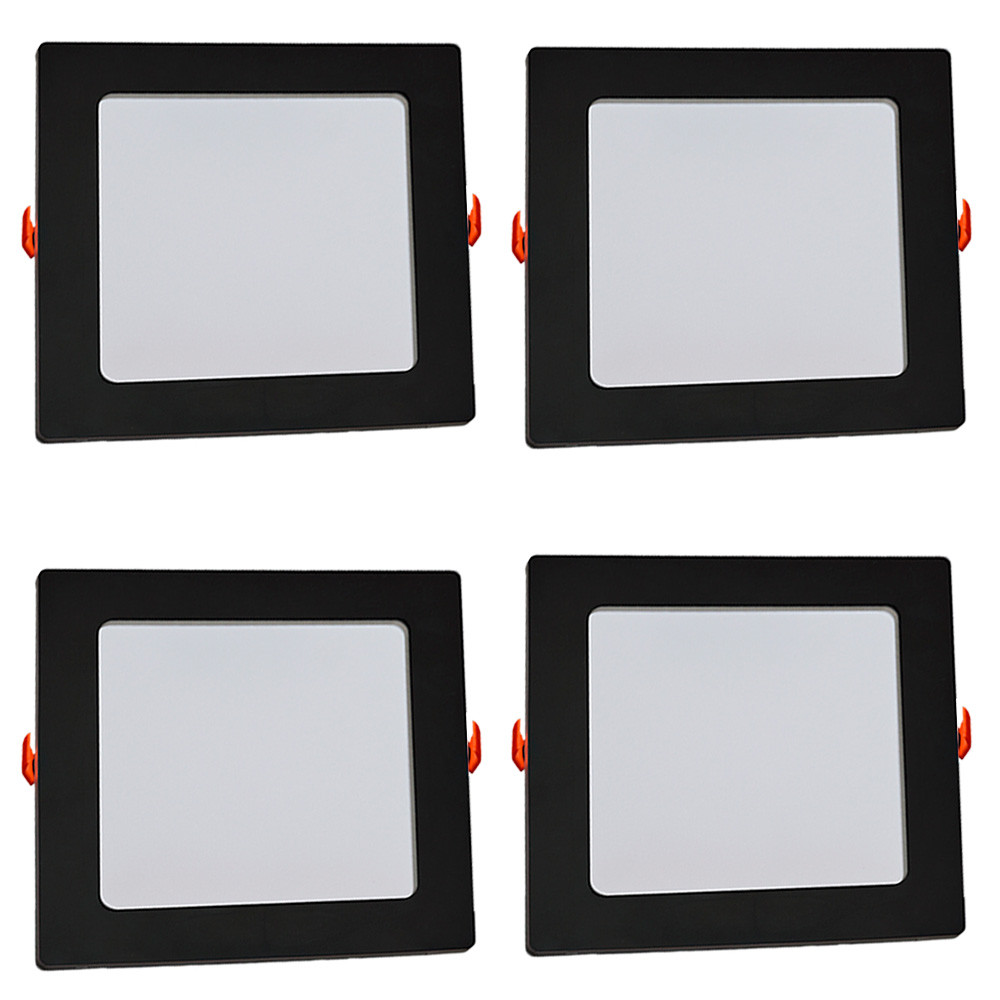 4 Painel Plafon Quadrado Embutir 18w Luminária Gesso Teto 6500k Bivolt Avant em Oferta na Shopee