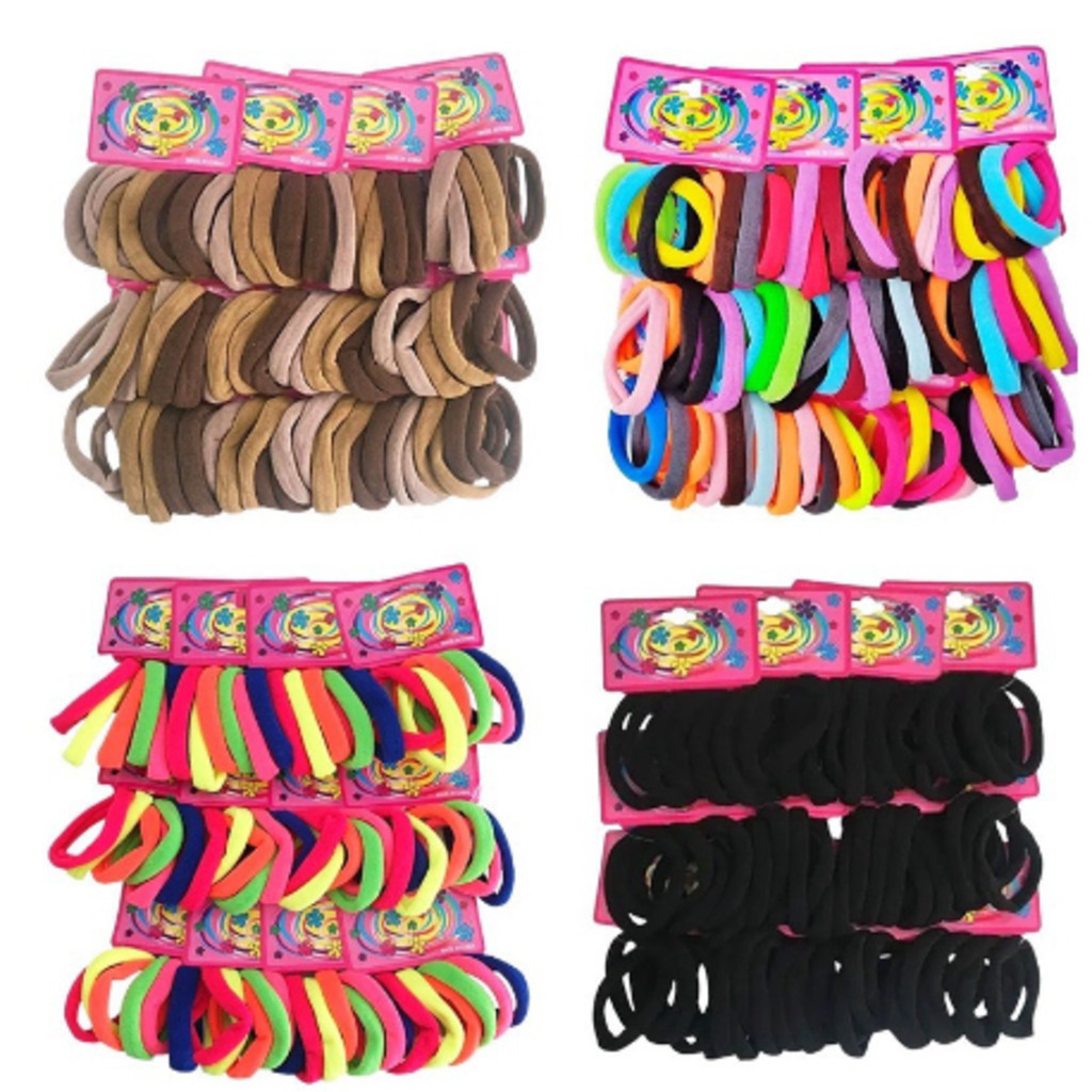 Kit de 72 unidades de Xuxinha de cabelo elastico de para cabelo feminino rabicó em Oferta na Shopee