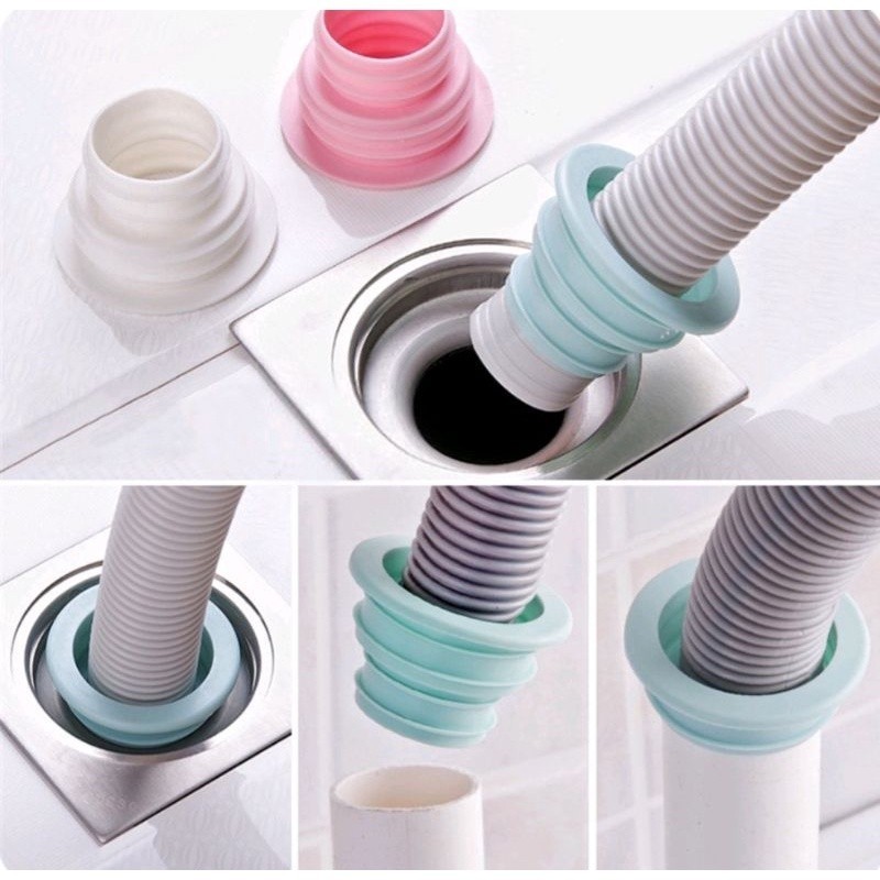 Imagem anel vedação para máquina de lavar e cozinha ante odor evita insetos e mal cheiro