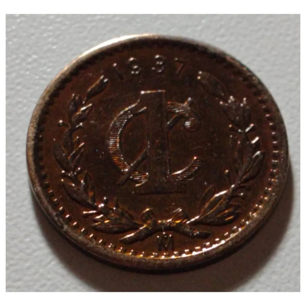 País: México 1937 - 1 Centavo - Elimatec Moedas Antigas