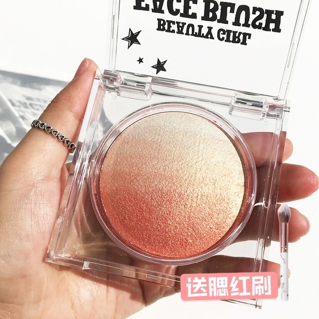 KQTQK Blush destaque tudo-em-um placa cozimento ovo Nude maquiagem Natural rosa laranja gradiente contorno paleta de som
