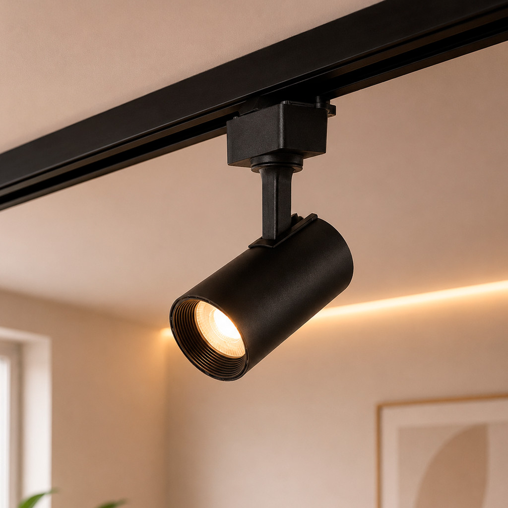 Spot Led Para Trilho Authentic Evo T1 Sobrepor 7w 3000k Branco Quente 110v/220v Preto Deluxe By Avant