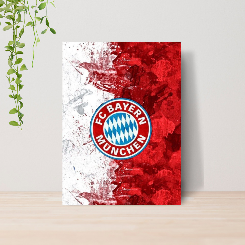 Quadro Decorativo Bayern De Munique Futebol Escudo Time 04 | Placa 20x28 Poster Decoração Quarto Sala