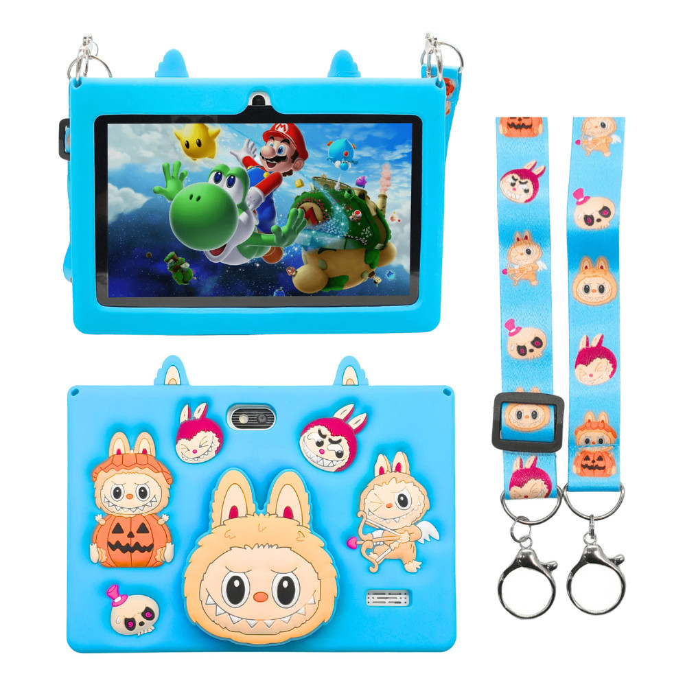 Tablet Labubu E15 Android 128gb Memória + 8gb Ram 7' Polegadas Infantil Cor Azul