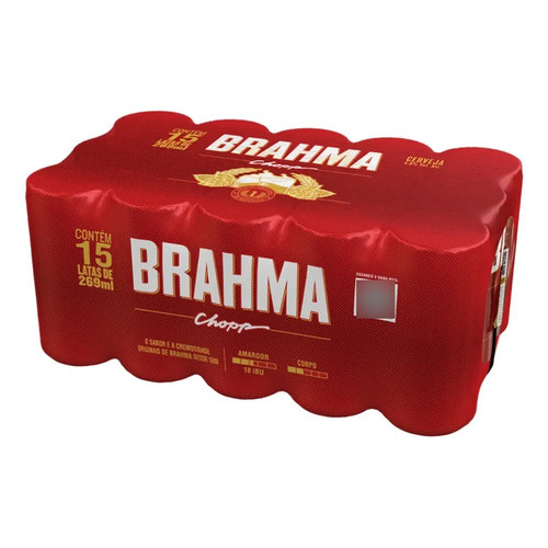 Cerveja Brahma Chopp Lager 269ML - 15 unidades