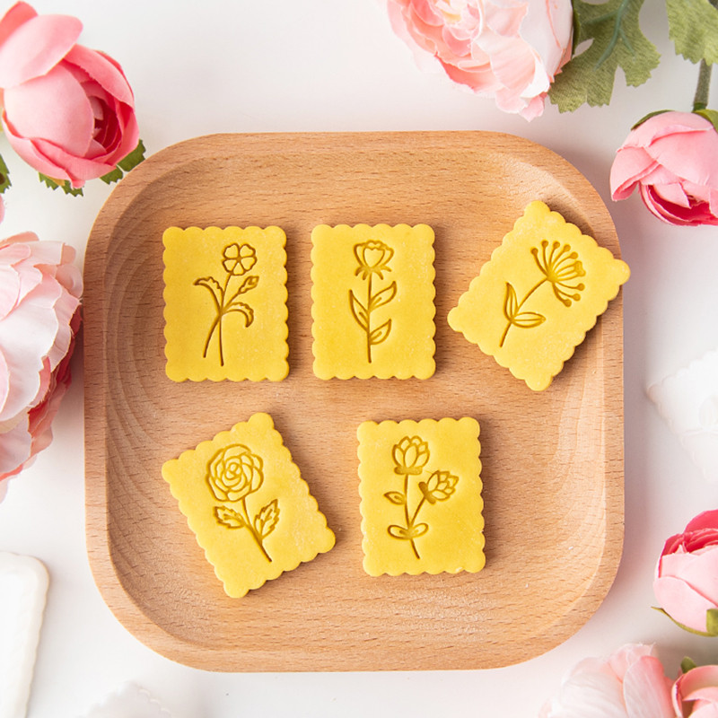 Molde De Biscoito De Açúcar Em Forma De Flor , Dente De Leão , Rosa , Prensado À Mão , Cortador De Biscoitos , Ferrament