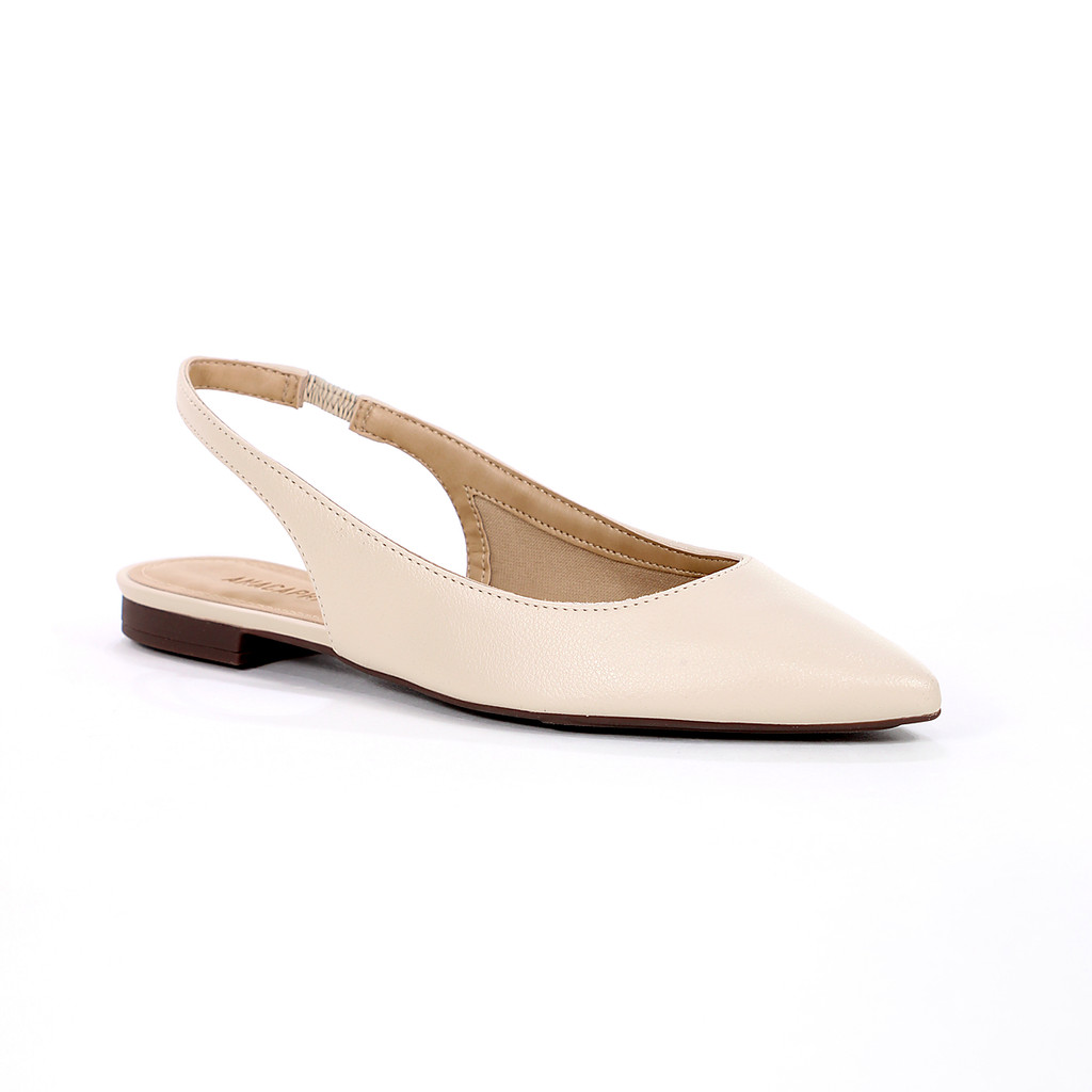 Sapatilha Anacapri Slingback Bico Fino Bege - Feminino