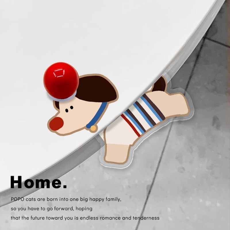 Levantador de Tampa de Vaso Sanitário com Estampa de Dachshund, Abridor de Tampa de Vaso Sanitário em Acrílico que Não S